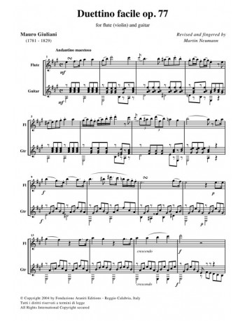 Duettino facile op. 77 - score