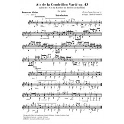 Air de la Cendrillon Varié op. 43 suivi de l'Air du Barbier de Séville de Rossini