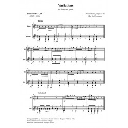 Variations for flute and guitar - score