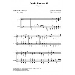Duo Brillant op. 99 for 2 guitars - score