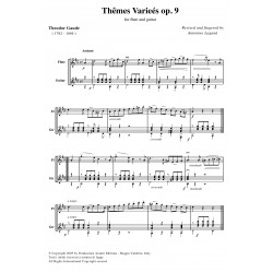 Thêmes Varieés op. 9 for flute and guitar - score