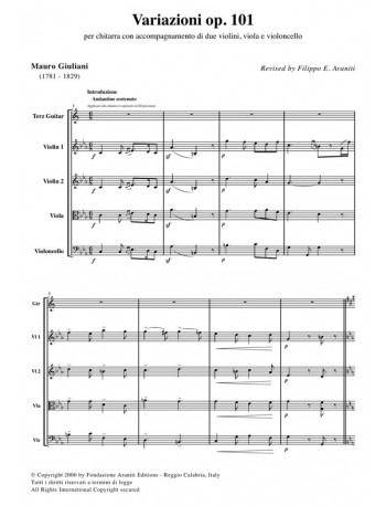 Variazioni op. 101 - score