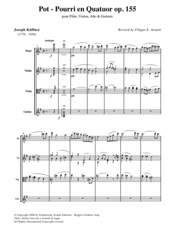 Pot - Pourri en Quatuor op. 155 - Score