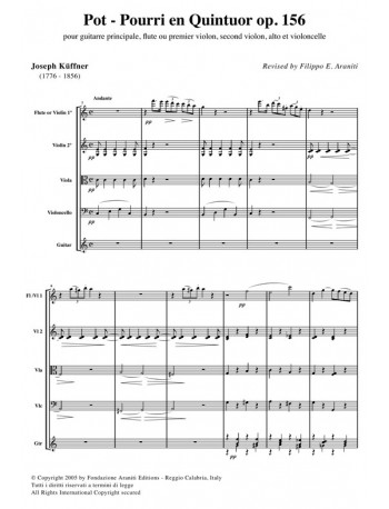 Pot - Pourri en Quintuor op. 156 - Score