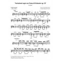 Variazioni sopra un Tema di Schuster op. 25 for guitar