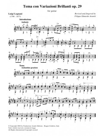Tema con Variazioni Brillanti op. 29 for guitar