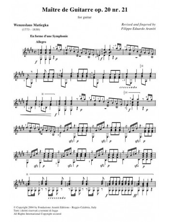 Maître de Guitarre op. 20 nr. 21