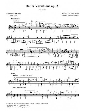 Douze Variations op. 31