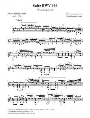 Suite BWV 996 - Preludio Allegro