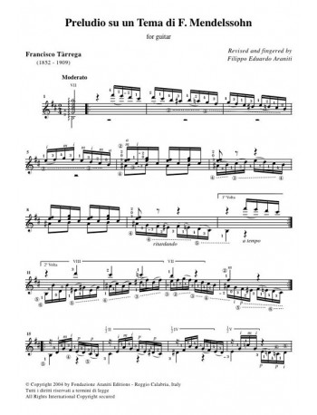 Preludio su un Tema di F. Mendelssohn