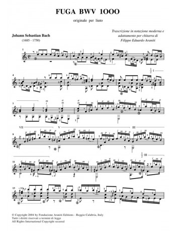 Fuga BWV 1000