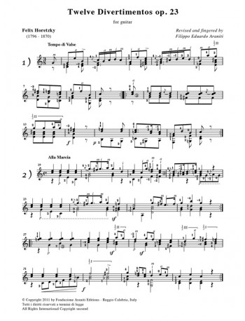 Twelve Divertimentos op. 23