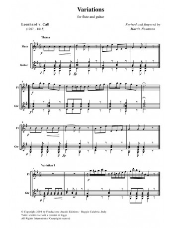 Variations for flute and guitar - score