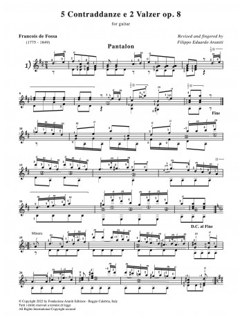 5 Contraddanze e 2 Valzer op. 8