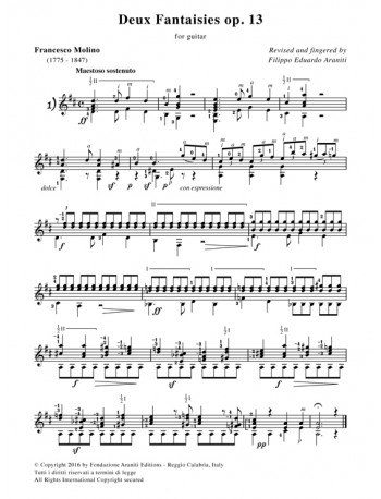 Francesco Molino - Deux Fantaisies op. 13 for guitar