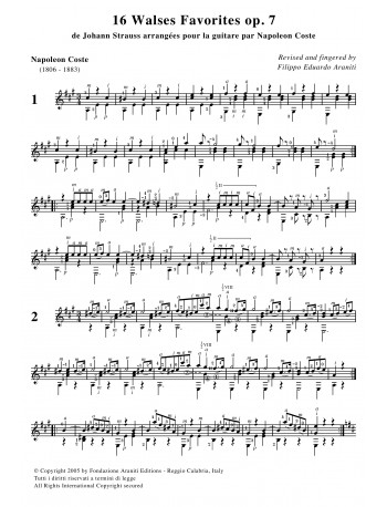 16 Walses Favorites de J. Strauss op. 7