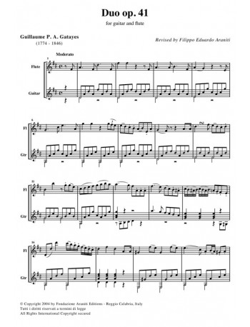 Duo op. 41 for guitar and flute - Score