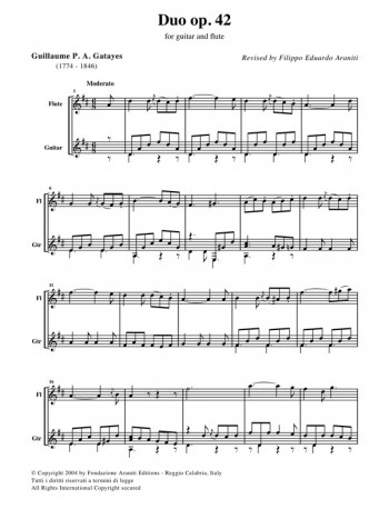 Duo op. 42 for guitar and flute - Score