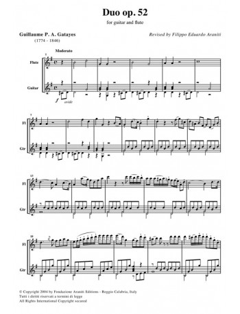 Duo op. 52 for guitar and flute - score