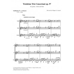 Troisième Trio Concertant op. 57 for guitar, violin and flute - score
